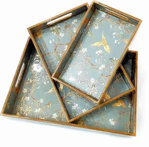 Party Wedding Rectangle Wooden Serving Trays for Fruits Vegetables Dessert & <b>Snacks</b> Wooden Dishes <b>Plates</b> - Product Image 6