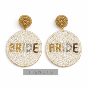 Pendientes colgantes de suéter con cuentas de lágrima de softbol, hechos a mano, joyería deportiva llamativa, chapados en oro para mujer - Product Image 6