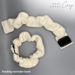 Breastfeeding Scrunchie| This side next bracelet. White velvet. Breastfeeding, nursing, mummy & <b>baby</b> - Product Image 3