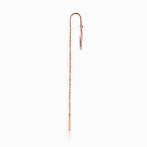 Boucles d'oreilles en diamant Manorama Sui Dhaaga en or rose, conçues pour les femmes qui adorent la mode élégante et luxueuse - Product Image 3