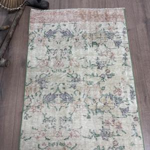 Alfombra Turca, Alfombra de Pasillo de 2.7x10.8 pies, Alfombra Vintage, Alfombra de Lana con Parches Verdes - Product Image 4