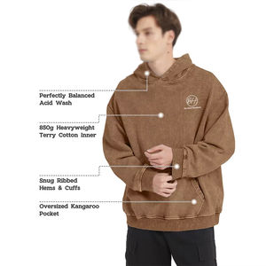 Nouveauté Vente Chaude Sweat-shirts à Lavage Acide pour Hommes Vente en Gros Prix Raisonnable Conception Personnalisée Sweat-shirts à Lavage Acide pour Hommes - Product Image 5