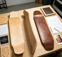 Planche de longboard de danse personnalisée en érable russe 9 plis, vente en gros, planche de skate vierge professionnelle pour adultes, logo OEM