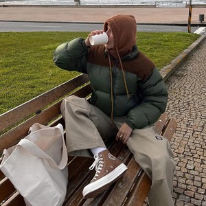 Parkas de invierno para hombre, abrigos de marca cálidos y gruesos de media temporada, chaqueta acolchada para hombre, ropa de algodón para mujer, Invierno verde - Product Image 5