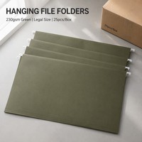 Carpeta de archivo colgante verde de 11pt, 25 unidades/caja, tamaño legal, archivadores de suspensión de alta resistencia para archivador, venta al por mayor