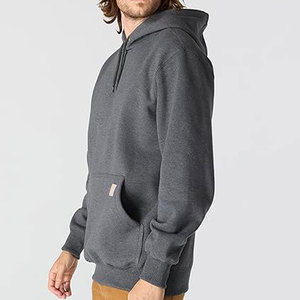 Automne et hiver en gros lavé décontracté solide tissé 350 grammes pull surdimensionné hommes polaire à capuche pull à capuche - Product Image 2