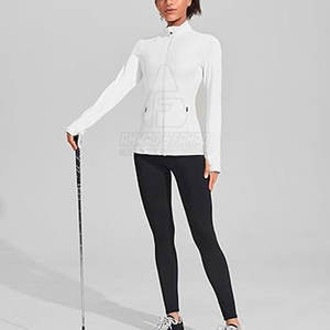 เสื้อแจ็คเก็ตกอล์ฟสำหรับผู้หญิงพร้อมปกตั้งและดีไซน์แบบถักเพื่อความสบาย อุ่น และประสิทธิภาพระหว่างการฝึกซ้อมกอล์ฟ - Product Image 6