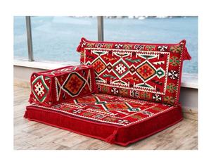 Asientos de suelo árabe Sofá de suelo árabe Piso de asiento Árabe | 90x70x10cm 3 piezas 1 Juego - Product Image 1