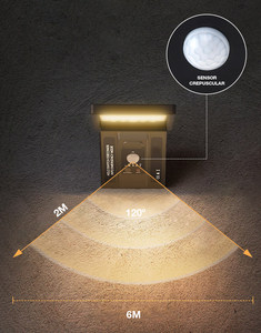 Lampada solare a LED regolabile Ganda 10,2x21,3 cm 3W IP65 (GSC 200210017) - Product Image 3