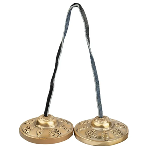 Campanas de meditación Tingsha, campanas de Metal Tingsha, platillos Tingsha, símbolo tibetano de la suerte, campana de Yoga de meditación en relieve, venta al por mayor - Product Image 4