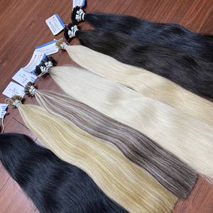 Extensiones de Cabello Remy Virgen con Queratina, Extensiones de Cabello Humano Doble Dibujado, Venta Al por Mayor de Fábrica - Product Image 1