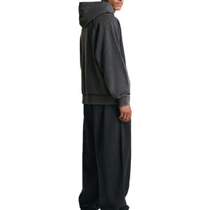 <b>Men's</b> Heavyweight 100% Cotton Oversized Pullover Hoodies Custom Logo Plus Size Sweatshirt Embroidered Logo Unisex Jersey <b>Top</b> - Product Image 3