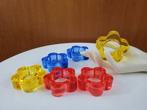 Modern Shaped Design Napkin Ring for Tableware Colored Resin <b>Cloth</b> Holder Dinning <b>Table</b> Decor Hotel and Holiday Design - Product Image 5