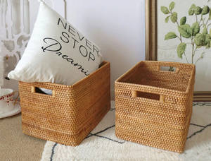 Panier de rangement en rotin Offre Spéciale panier en rotin pour vaisselle fait à la main du Vietnam - Product Image 2