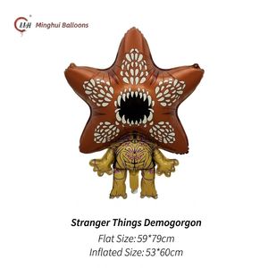 Ballons en aluminium gonflables à l'hélium de la série <span class=keywords><strong>Stranger</strong></span> <span class=keywords><strong>Things</strong></span>, jouet de décoration de fête de dessin animé pour l'anniversaire des enfants, la réunion et la célébration, vente en gros - Product Image 4