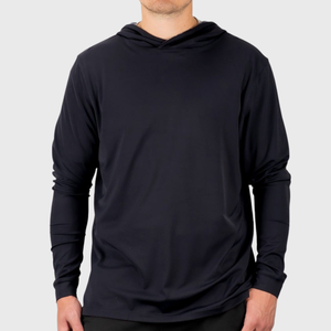 เสื้อกันหนาวมีฮู้ดแบบสวมหัวสำหรับเล่นกอล์ฟกลางแจ้งแนวสปอร์ตมีฮู้ดสำหรับผู้ชายระบายอากาศได้ดีดูดซับความชื้นปักโลโก้ป้องกันแสงแดด - Product Image 5