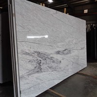 Dalles de granit blanc River de grande taille, polies de qualité supérieure, pour façade de villa moderne, épaisseur 20 mm, livraison rapide depuis la carrière