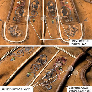 OEM Services Reasonable Price <b>Shorts</b> for Bavarian Latest Style Custom Design Streetwear Bavarian <b>Leather</b> <b>Shorts</b> - Product Image 5