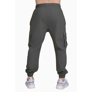 Pantalon Cargo pour Hommes Slim Fit Design Personnalisé avec Taille Élastique, Poches Latérales à Rabat, et Appel Streetwear Urbain-Vente de Gros - Product Image 2