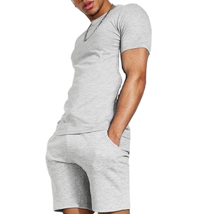 2027 New Summer Men's Casual Breathable Quick-Dry 2-Piece Cotton Knit Suit Set with Short Sleeve <b>T</b>-Shirt and 2-Piece 2027 - Product Image 3