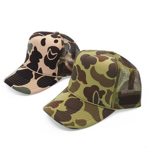 Casquette de camionneur camouflage classique en toile et mousse, maille frontale tendance, haute qualité, personnalisable, 5 panneaux, pour baseball, pêche, cyclisme - Product Image 3