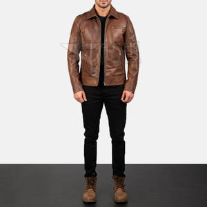 Veste à manches longues en cuir de vache personnalisée pour hommes style de rue haute Offre Spéciale tenue d'hiver décontractée facile à porter - Product Image 5