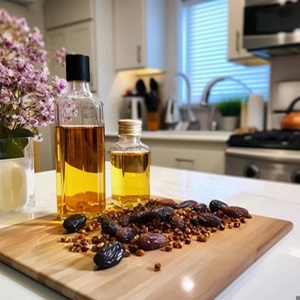 Huile de graines de datte 100% pure et non raffinée pressée à froid Fournisseur en gros pour les soins de la peau, les soins capillaires et l'aromathérapie - Product Image 1
