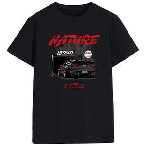 Camisetas de algodón 100% de gran tamaño para hombre con mangas cortas, transpirables, hombros caídos, secado rápido y estampado en contraste, mangas cortas - Product Image 4