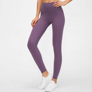 Vêtements de sport pour femmes, taille haute, pantalon de yoga, levage des fesses, compression élastique, legging taille moyenne sans couture, style décontracté, avec logo personnalisé - Product Image 3