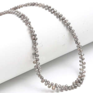 Perle de diamant gris fantaisie 100% naturelle, excellente qualité, 2,5-4 mm, forme goutte d'eau, personnalisée, en vrac, pour Noël - Product Image 1
