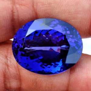 Pierre précieuse de Tanzanite bleue naturelle, pierre de coupe ovale à facettes, pierre de naissance de décembre, fabrication de bijoux, Tanzanite bleue précieuse - Product Image 3