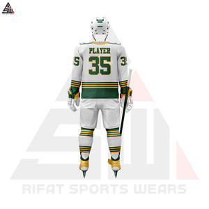 Conjuntos de uniformes de hockey sobre hielo Unisex hechos a medida de alta calidad, logotipo cómodo, Kit de equipo OEM impreso sublimado para adultos 100% - Product Image 2