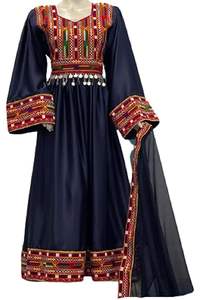 Dernière robe Kuchi en velours afghan Vêtements de fête Manches brodées et robes Styles Plus Size and Winter Afghan Kochi Dress - Product Image 6