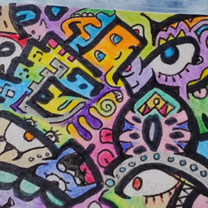 Juego de 2 pegatinas con ilustraciones de dibujos animados IW Comics 2 X 3 - Product Image 1