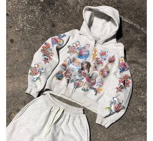 ชุดวอร์มคลาสสิกสำหรับผู้ชาย เสื้อแจ็คเก็ตแบบมีซิป กางเกงเอวยางยืด ผ้าฝ้าย 100% ระบายอากาศได้ดี คุณภาพสูง เย็บอย่างทนทาน รับผลิตแบบ OEM - Product Image 2