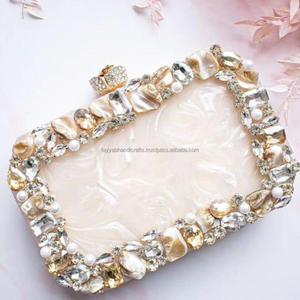 Pochette de soirée en résine et strass pour femme, sac à main léger tendance pour mariage, style à la mode, vente chaude - Product Image 3
