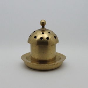 Juego de quemador de incienso de latón hecho a mano artesanal, arte moderno, motivo antiguo, acabado superficial pulido elegante, uso aromático, diseño portátil - Product Image 5