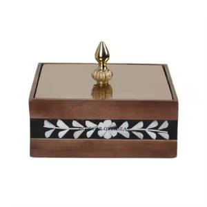 Round Shape Hammered Texture High Grade Gold Plated Premium Quality Metal <b>Food</b> And Nuts Serving Set Of 3 Bowl With Serving <b>Tray</b> - Product Image 6