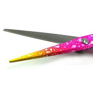 Tijeras Profesionales de Peluquería Rosadas de 6 Pulgadas, Acero Inoxidable, Borde Dentado, para Salón, DIY, OEM, Venta al por Mayor - Product Image 2