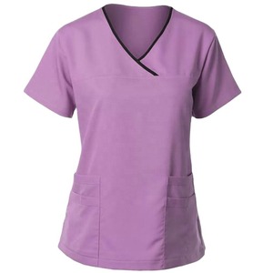 Nuevo diseño elástico de secado rápido logotipo personalizado uniformes de Hospital ropa de trabajo médico Spa enfermera uniforme Unisex Scrub Sets - Product Image 2