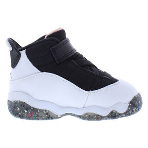 Chaussures Nike Jordan 6 Rings pour nourrissons/tout-petits Couleur : Blanc/Noir/Craie corail 100% authentique - Product Image 3