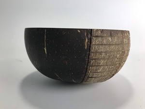 Écologique Naturel Main Art Sculpté Bohème Coquille De Coco Bol Organique Jetable Demi En Vrac En Gros à Vendre - Product Image 6