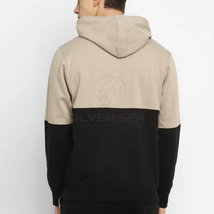 Sudadera con capucha de algodón para hombre 2023, Sudadera con capucha con estampado de patrón sólido de tela de lana gruesa de gran tamaño personalizada a la moda al por mayor - Product Image 2