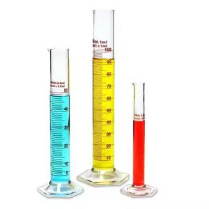 Heat-Resistant 25ml Measuring <b>Cylinder</b> made from Graduated Borosilicate <b>Glass</b> Labware for Scientific Use - Product Image 1