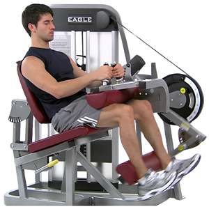 Machine à flexions de cuisses assise Eagle reconditionnée pour l'entraînement des ischio-jambiers, appareil d'exercice du bas du corps pour les salles de sport à domicile et les salles de fitness - Product Image 1