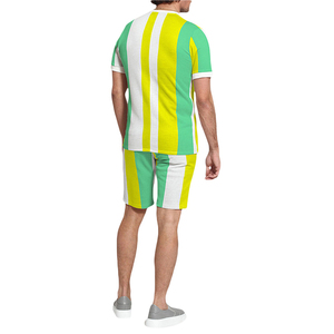Ensemble deux pièces personnalisé pour homme, respirant, décontracté, style urbain, motif uni, t-shirt en molleton et short 100 % coton de haute qualité - Product Image 6