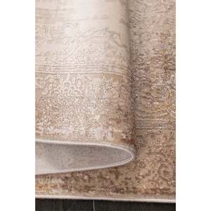 Gallery 1160 Alfombra de felpa texturizada suave de larga duración Beige para sala de estar y dormitorio para uso en pasillo - Product Image 4
