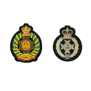 Hot Sale Customized Handmade Embroidery Blazer <b>Badges</b> Best Quality Bullion Wire 3D Design Logo Decoration Sew-On Beads Uniforms - Product Image 2