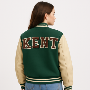 Vestes universitaires personnalisées pour les clubs sportifs internationaux Vestes Letterman en laine et en cuir avec broderie, patchs et approvisionnement OEM - Product Image 3