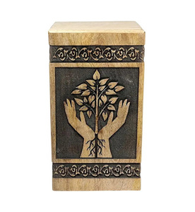 Urnes de crémation en bois de style américain moderne faites à la main de super qualité pour les adultes masculins et féminins urnes décoratives - Product Image 1